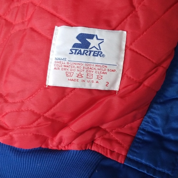 Vintage NY Giants Satin Starter Jacket Blue Large - Picture 7 of 7